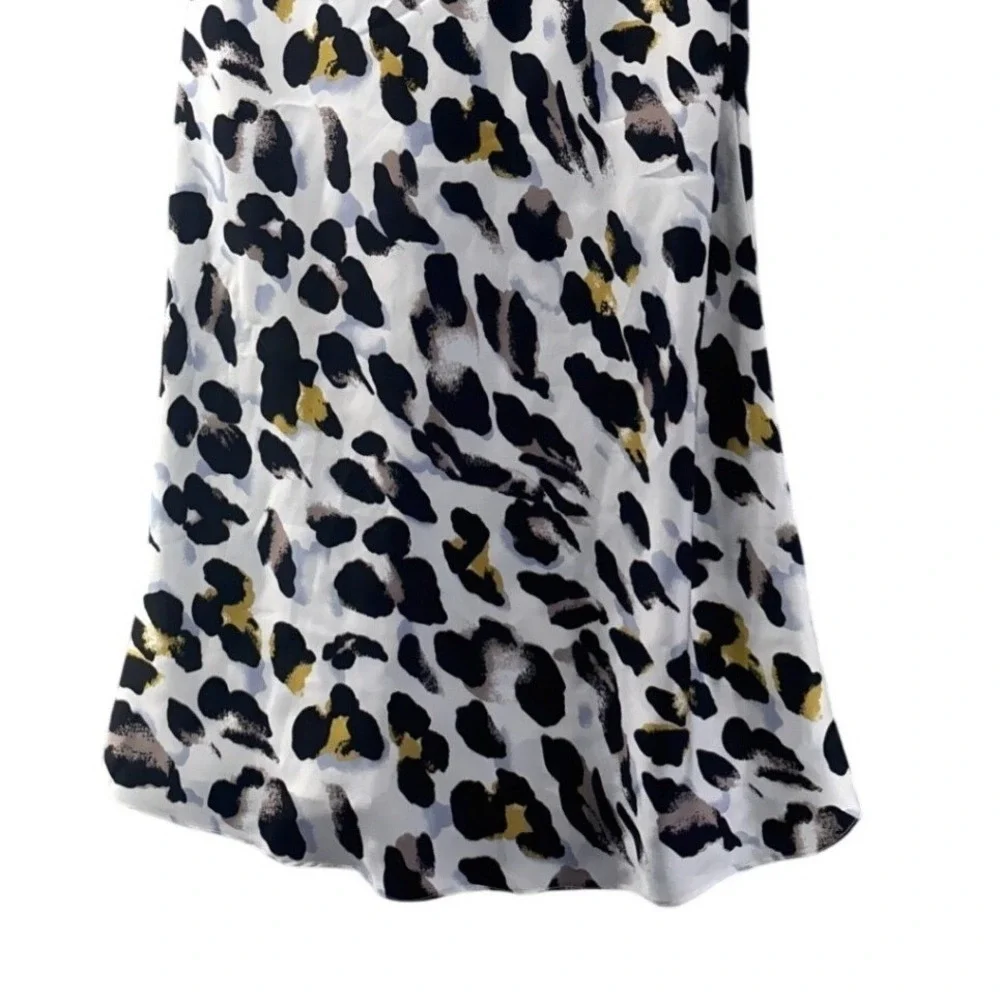White Leopard‎ Midi Skirt Large
